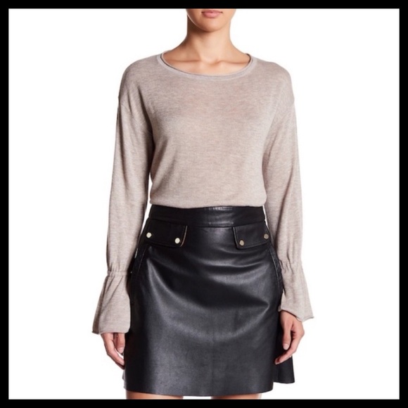 14th & Union Bell Sleeve Sweater Tan - Picture 2 of 4